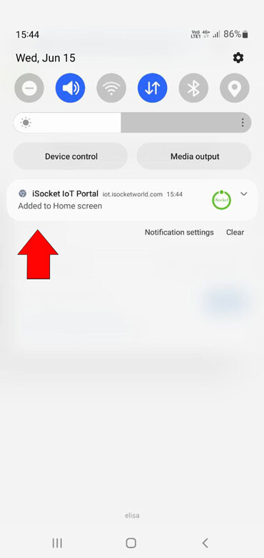 Aplicación de iSocket instalada en Android