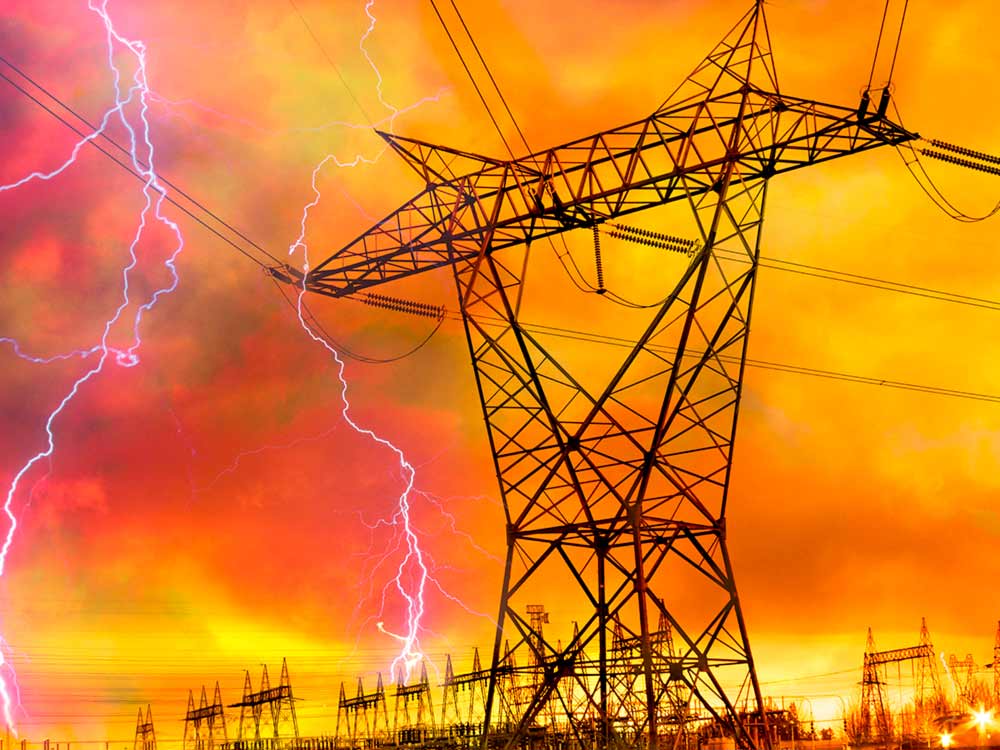  انهيار برج كهرباء يسبب بانقطاع التيار الكهربائي  في بعض مناطق مدينة الحسكة